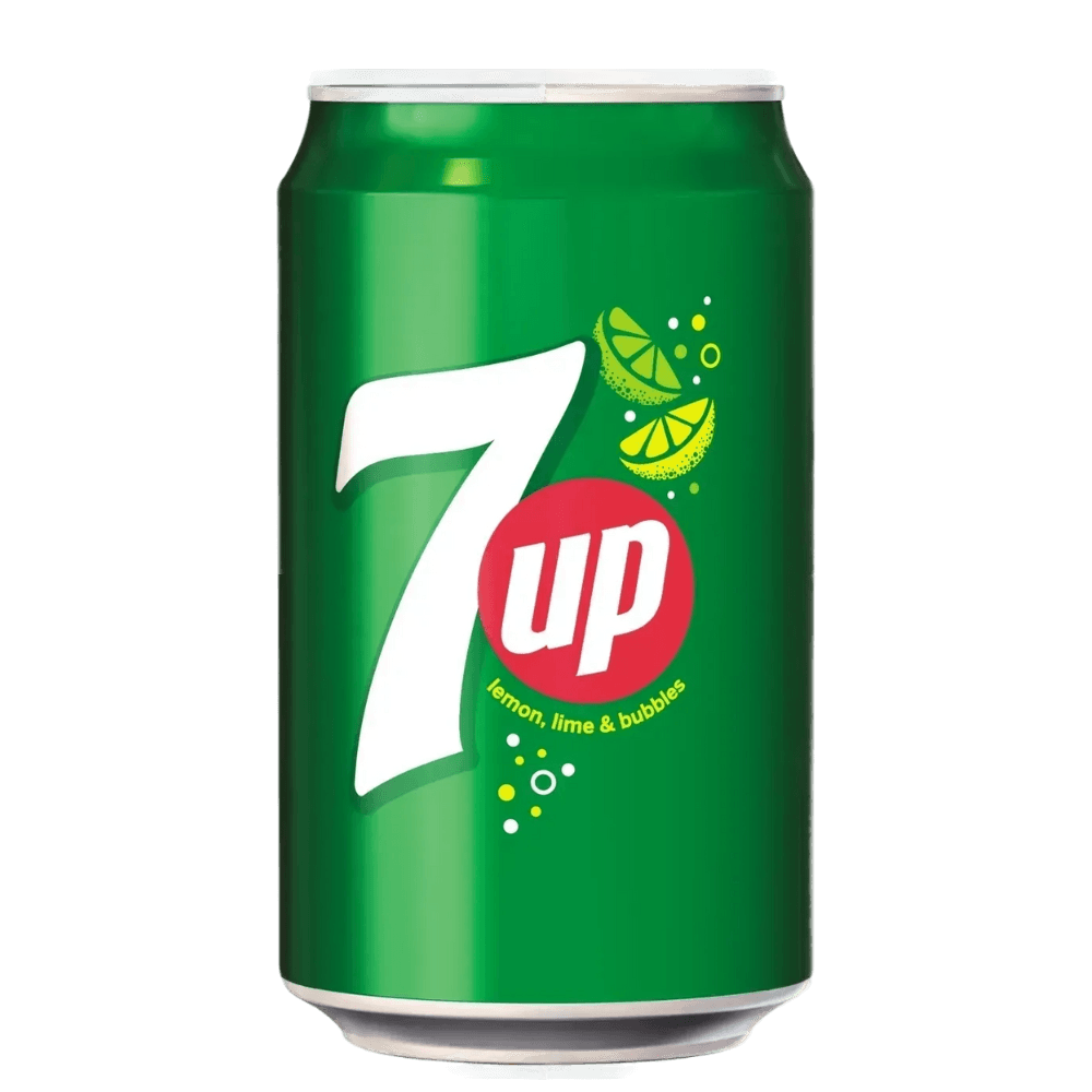 7up 330ml round can Denmark