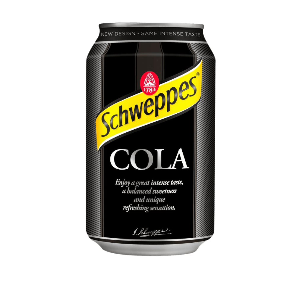 Schweppes Cola 330ml round can