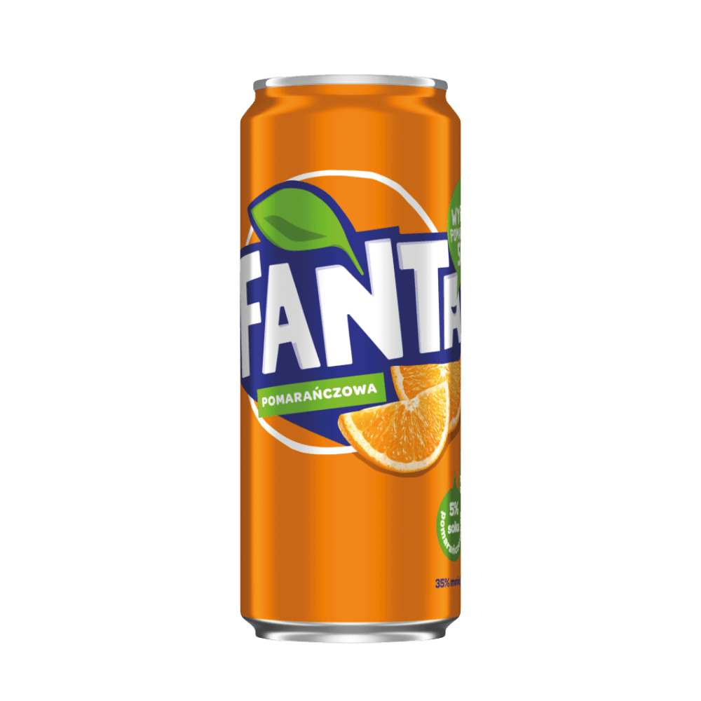 Fanta orange 330ml sleek can Europe
