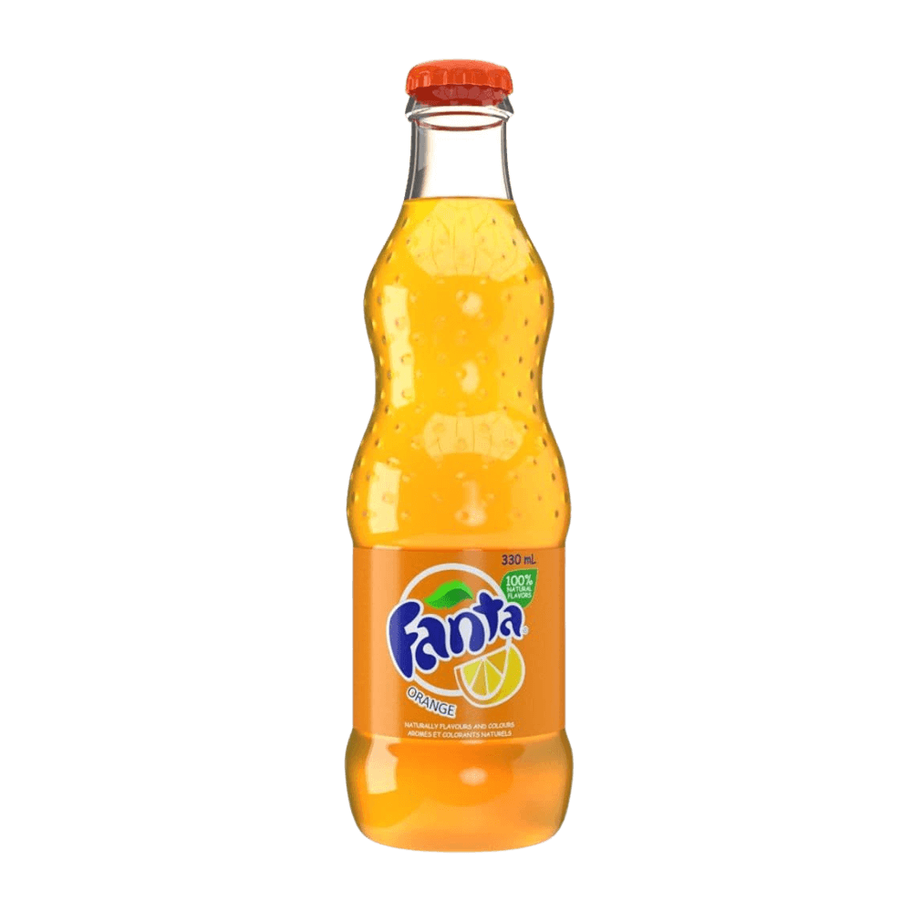 Fanta Orange glass bottle