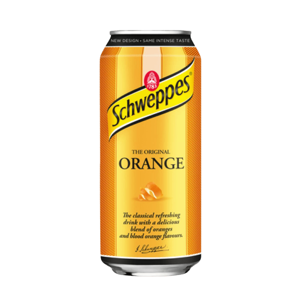 Schweppes Orange 330ml sleek can
