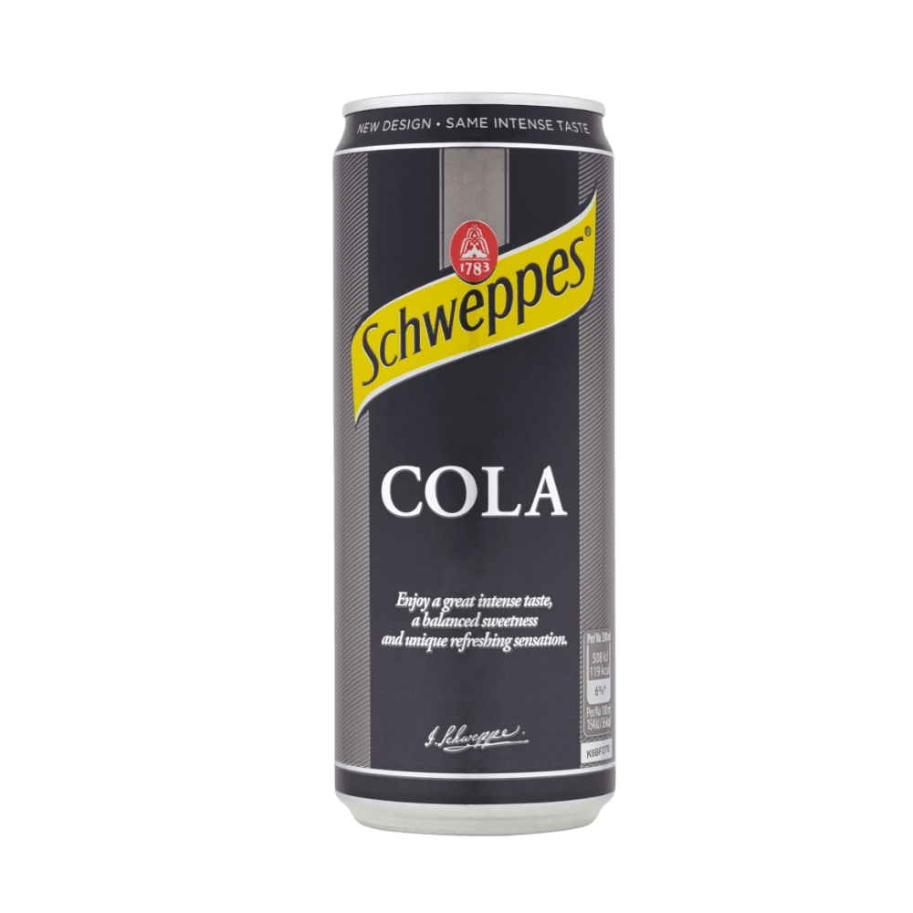 Schweppes Cola 330ml sleek can